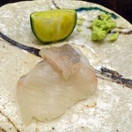 銀座 小十 - お造り（ヒラメ）