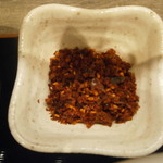 つけめんTETSU 阪急三番街店 - 「辛くする！」は唐辛子の粗挽きです