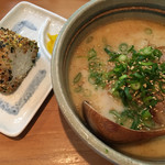 あまのじゃく - 塩とんこつラーメン ＋ おむすび
