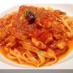 小海老と帆立、タコのマリナーラソース　フェットチーネ