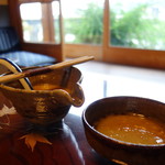 飴源 - 鯉の洗いの味噌ダレ