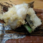 浅草じゅうろく - 天ぷら (キス、江戸前の穴子、アスパラ)