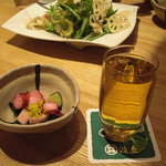 Sushi Hana - 水菜のサラダ。
