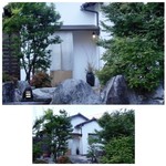 東 - 場所は南区平和の住宅街、西鉄平尾駅からタクシー利用が便利。 タクシーを降りてからも迷いまして、、、急勾配の坂の上にお店（ご自宅）を発見。 佇まいが素敵ですね。