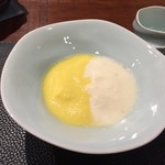 傳 - 二色の玉蜀黍のすり流し