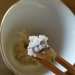 湖里庵 - 鮒寿しのとも和え、リフトアップ。