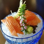 湖里庵 - ビワマスのお造り。