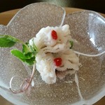 湖里庵 - 鱧ときゅうりの酢の物。