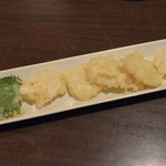 さらしな総本店 - 新蓮根の天麩羅（520円）