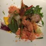 鯛と甘えびのサラダ