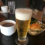 肉バル 肉食男女 - サラダ&スープ&ビール