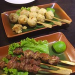 Kizuna Japanese Restaurant - 1708_Kizuna Japanese Restaurant‐絆‐_焼鳥(つくね)＠12,000Rp×3本、焼鳥(砂肝)＠12,000Rp×3本 