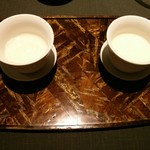 茶禅華 - 杏仁豆腐　二つの温度で