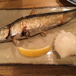 皿然 - 鰯炭火焼　ふっくら焼き上がっています。