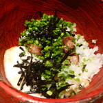 鳥茂 - 肉と山芋和え