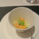 リストランテ カノフィーロ - リコッタチーズと枝豆のムース　ウニのソース