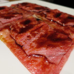 焼肉 うしみつ - 焼きすき　サーロインの上にトモ三角