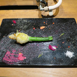 焼肉 うしみつ - 花ズッキーニ 肉詰め