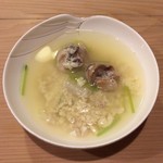 うを徳 - 鱧しゃぶ（3杯目）（卵と肝）