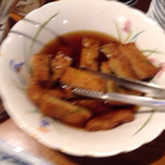 旬菜・旬魚 なかむら - 薩摩揚げの煮物。ボケボケ