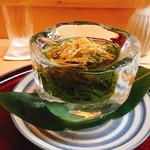 松川 - 笹の葉を練り込んだひやむぎ蕎麦
