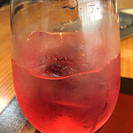 梅紫蘇酢のジュースです