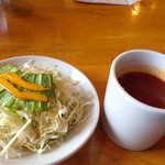 ラガーアリス - ランチサラダとミネストローネ