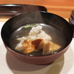 新ばし 星野 - 松茸、鱧土鍋仕立てのお椀