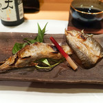 長良川の鮎塩焼きと一夜干し