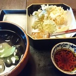 蕎麦彩膳 隆仙坊 - 稜飩そば刺しと天ぬき