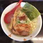 麺屋 甚支 - 鶏らーめん(塩)¥700+大盛¥100