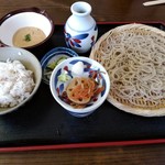 二八そば ひらい - 【2017.8.6(日)】そばとむぎとろご飯セット950円】