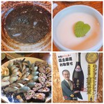 魚山人 - もずく、茶碗蒸し、〆の握り寿司(^^)