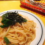 関谷スパゲティ - たらこクリームのパスタ