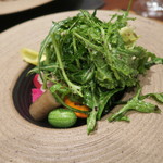 傳 - 29年8月　サラダ　ブルーチーズソース、塩昆布