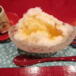 お茶屋 つるや - あめ湯のこおり1000円。シロップで少し崩れてます