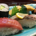 Sushi Chaya Wabisuke - ランチ三皿目（お寿司）