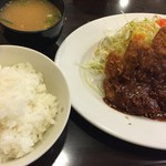 とんかつ ひろ喜 - 特選ロースとんかつ定食（￥800）