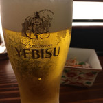 軍ちゃん 直江津店 - ヱビスビールでスタート