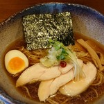 がふうあん - 限定冷やしラーメン 850円 秋刀魚 煮干し出汁