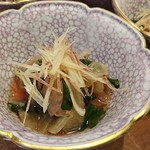 キサラギ - 金時草と太胡瓜を使った、加賀野菜の酢の物！