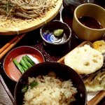 そじ坊 - ミニ野菜天ざる定食