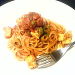 しげ老鮨 - パスタはカジキマグロのトマトソースをチョイス
