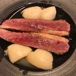 炭焼Bistro 炭香 - もものコンポートと鴨胸肉の炭火焼き