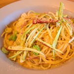 AWkitchen GARDEN - ～AWkitchen GARDEN 鎌倉～
      オクラとボッタルガのペペロンチーノ
      辛くないんです