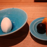 日本料理 e. - フルーツの盛り合わせとヨーグルトアイス