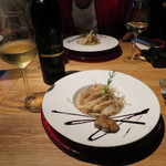 フォアグラ・ポルチーニ茸・茗荷のスパゲッティ