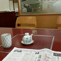 中之島なだ万 - 新聞を持って来てくれました