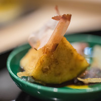 天ぷら はせ川 - 新潟焼茄子（にいがたやきなす）に鰹削節（かつをけづりぶし）