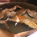 銀座 盡 - フュメ・ド・ポワソンの出汁。。。牡蠣デカい。